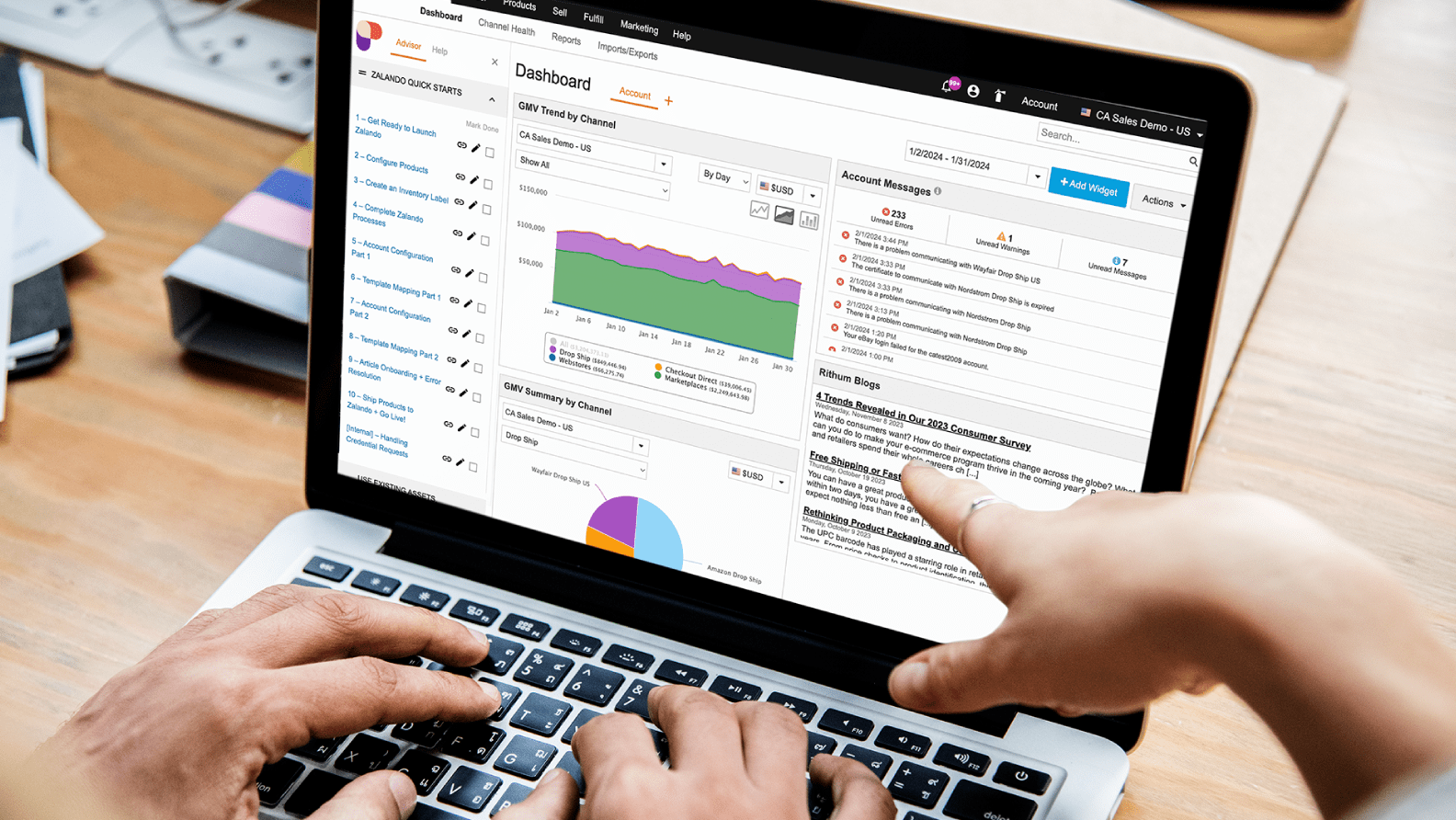 A screenshot of a demo showing Advisor Recommendations.